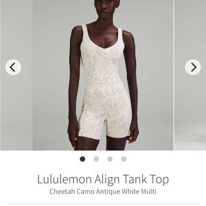 lululemon athletica Align Tank Top - Cheetah Camo Antique White